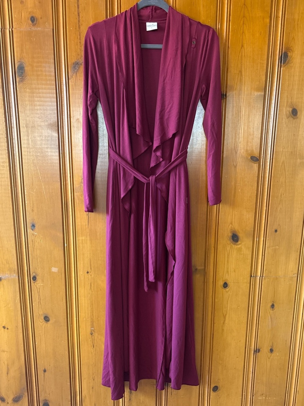 UNWIND Loungewear The Hampton’s Robe in Merlot belted pockets